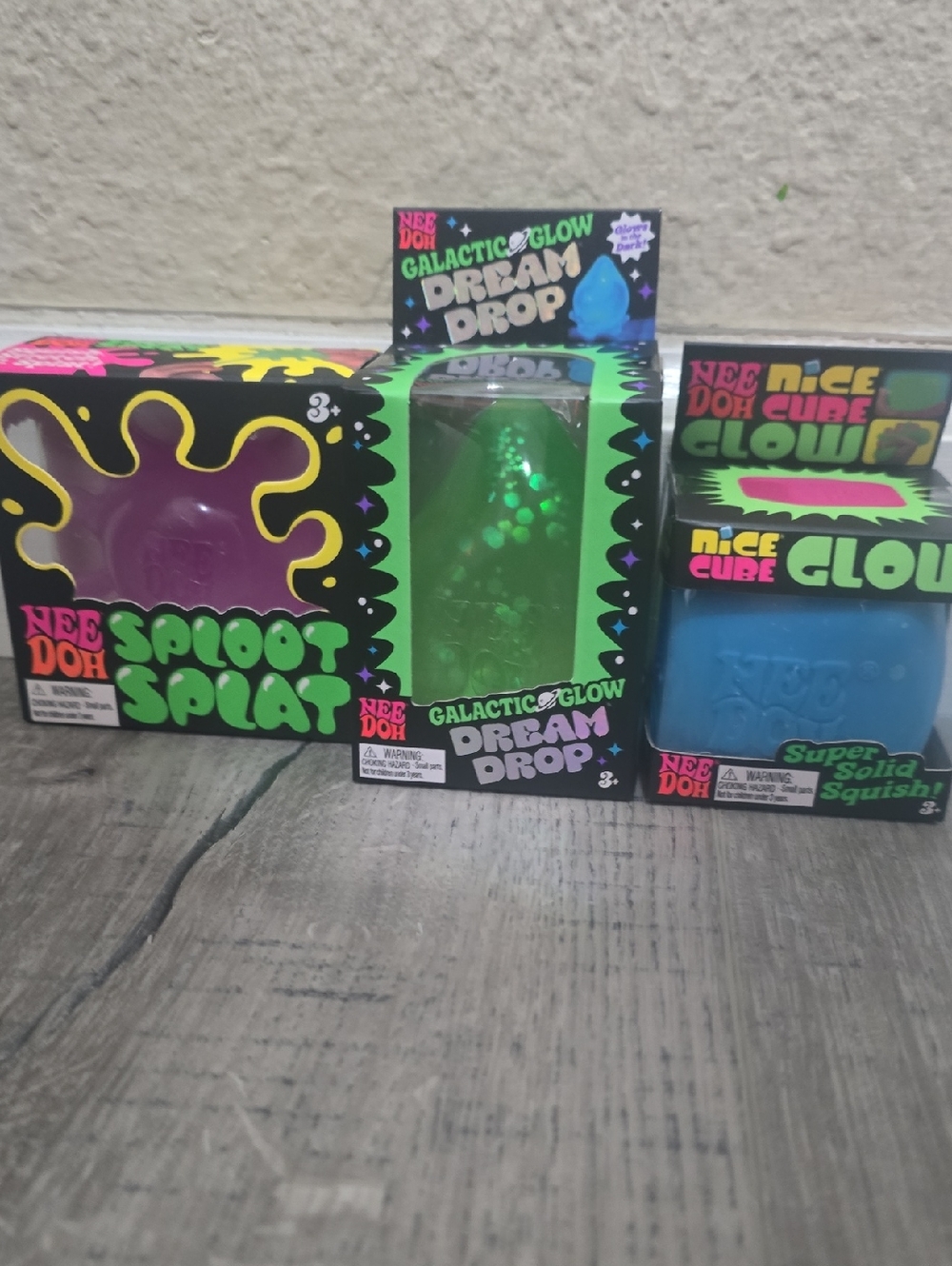 Needoh Sploot Splat,Galatic Glw Dream Drop, Glow In The Dark Nice Cube